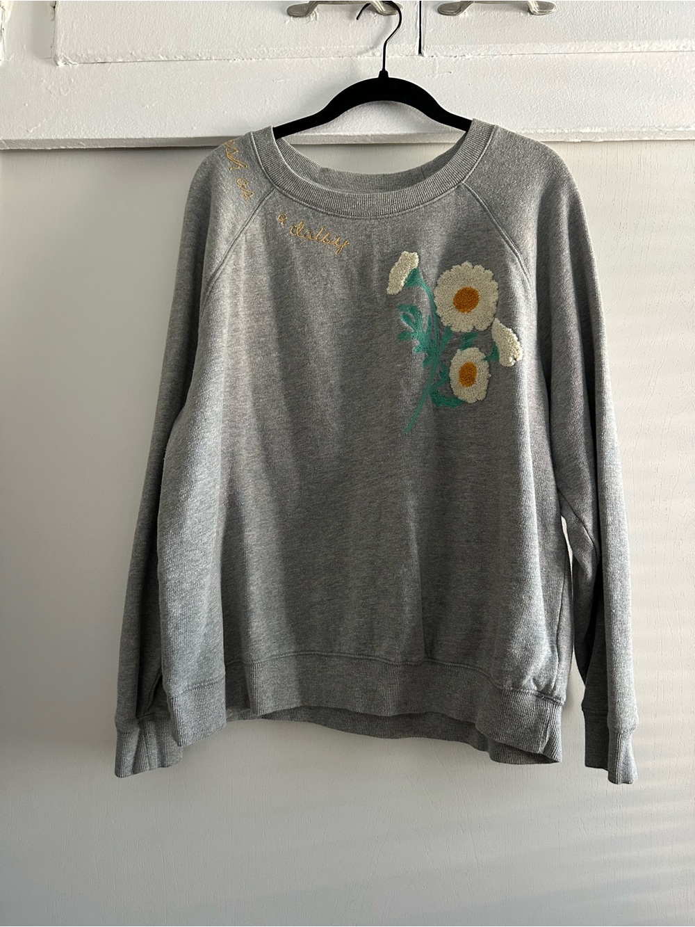 Lucky Brand Daisy Embroidered Crewneck Sweater - Picture 2 of 5